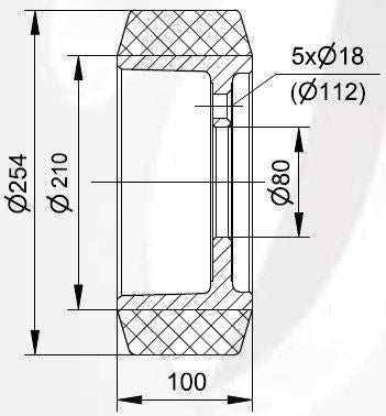 Ведущее колесо Linde 0039902311 254x102-80